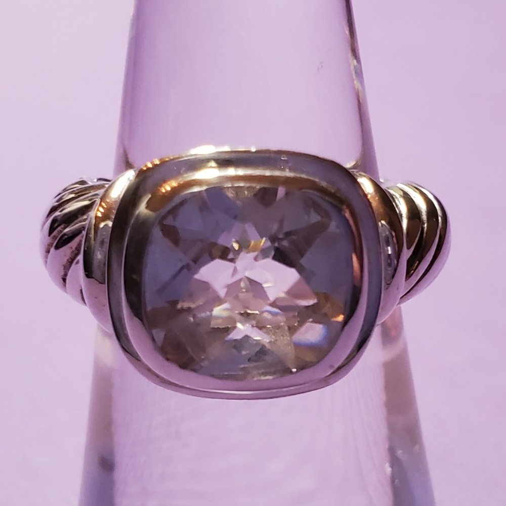 White Topaz Sterling Silver RIng - Size 5.75